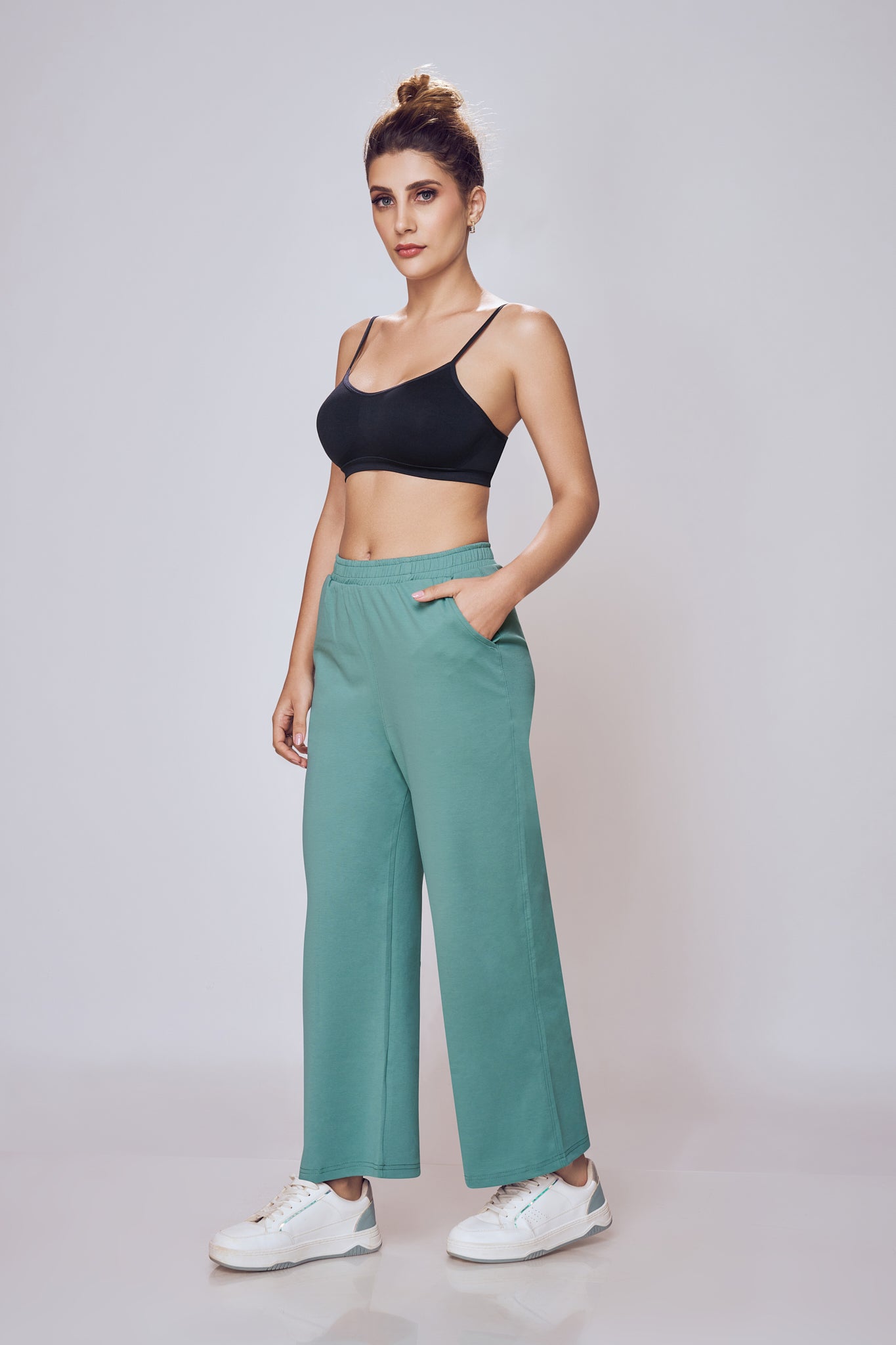 Bootcut Hem Detail Flared Track Pants Women – Lango