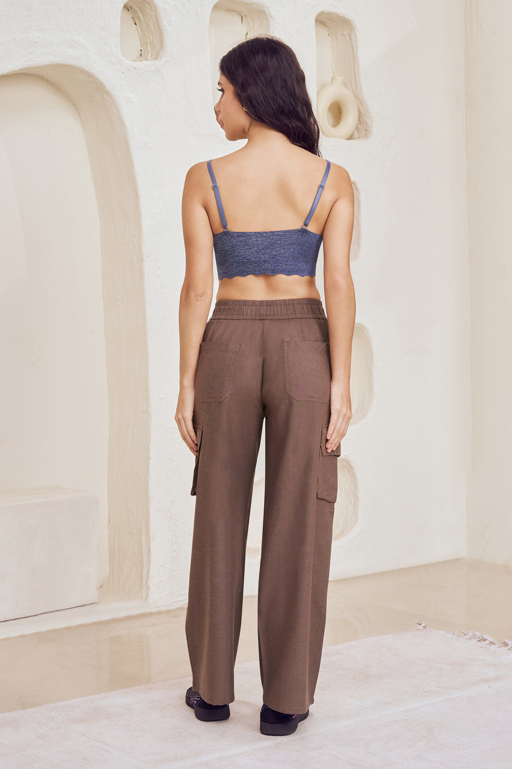 Baggy Cargo Pants Women Taupe Relaxed Fit – Lango