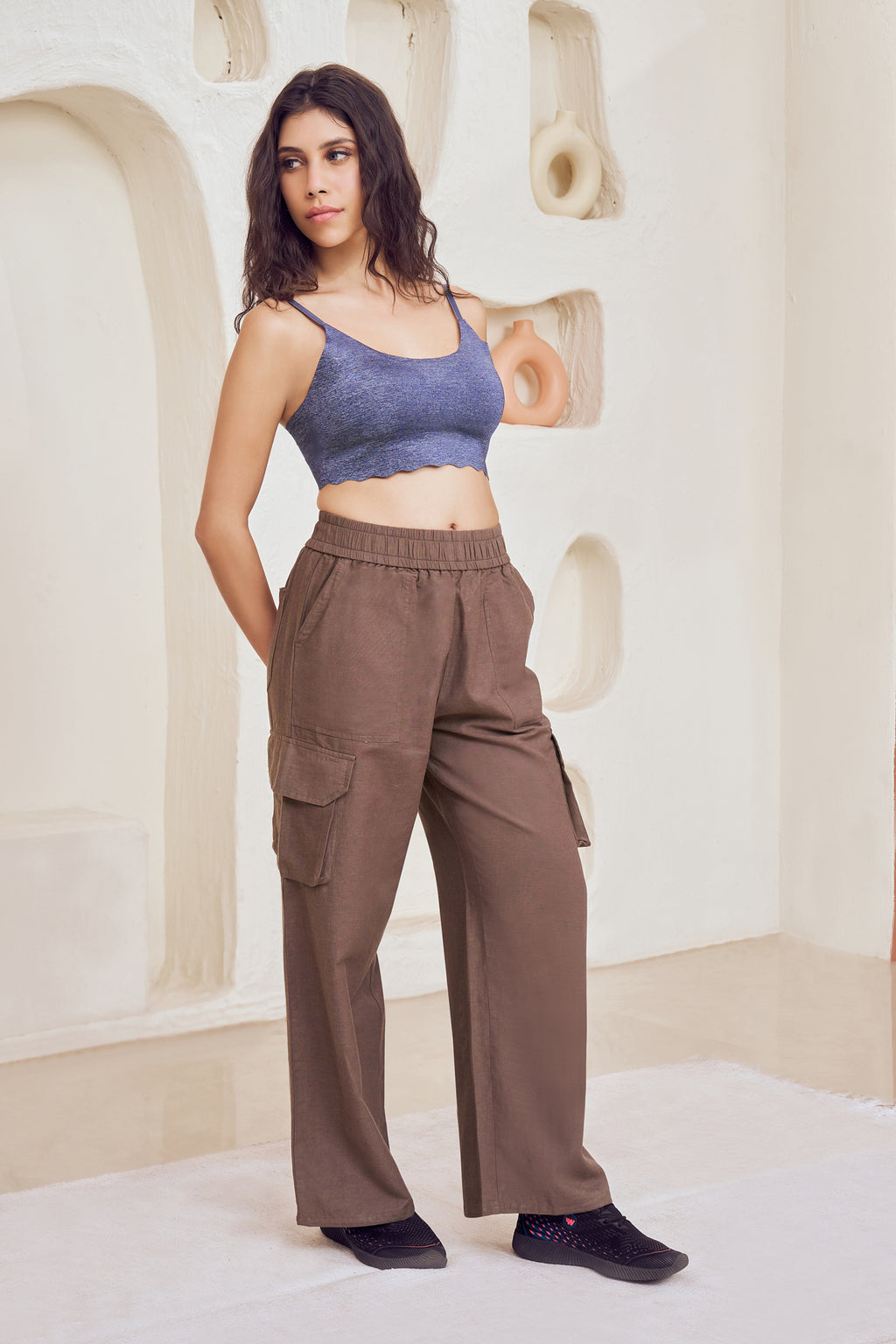 Deep Utility Pocket Cargo Pants Women – Lango