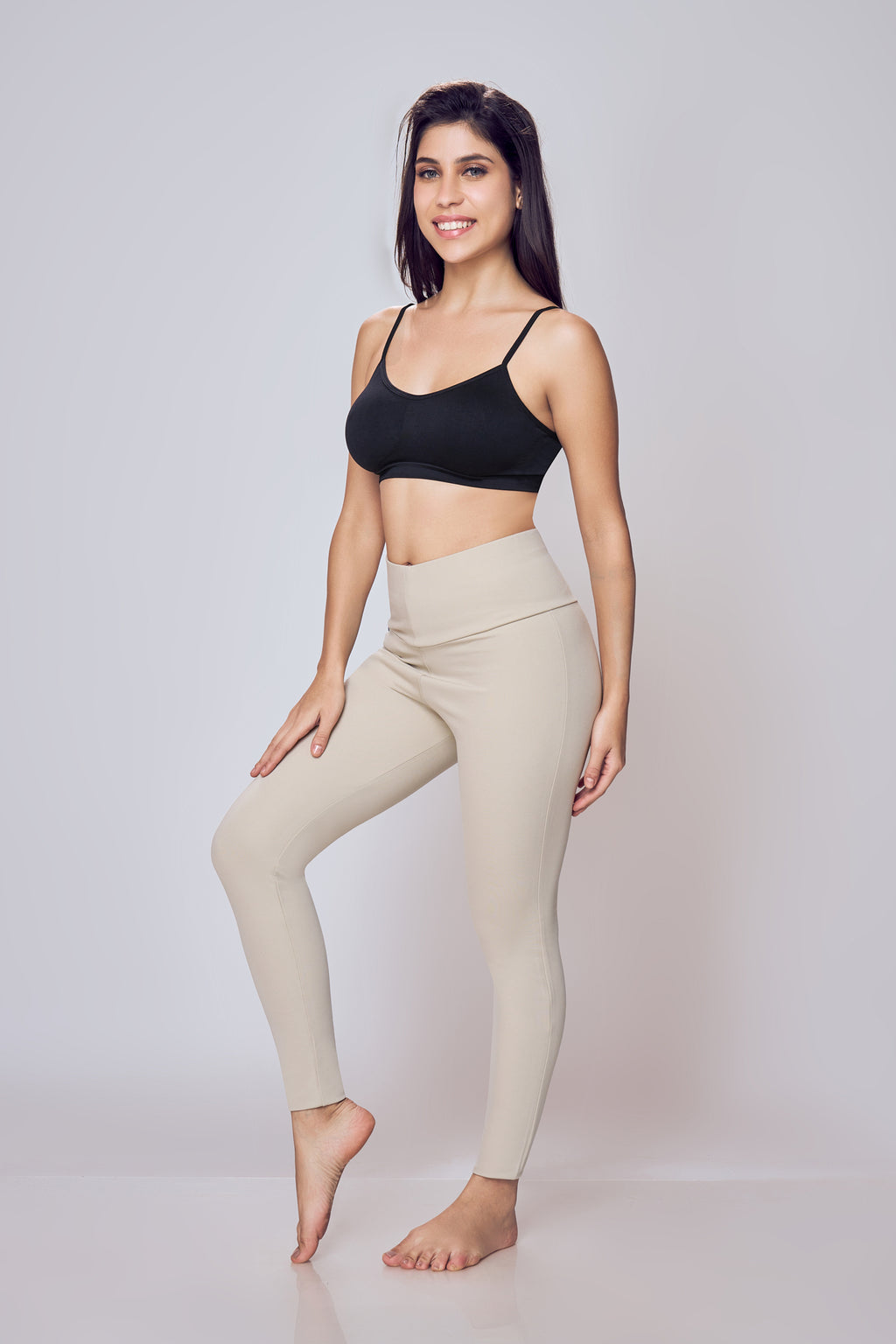 High Waist Athletic Track Pants Women Side View – Lango