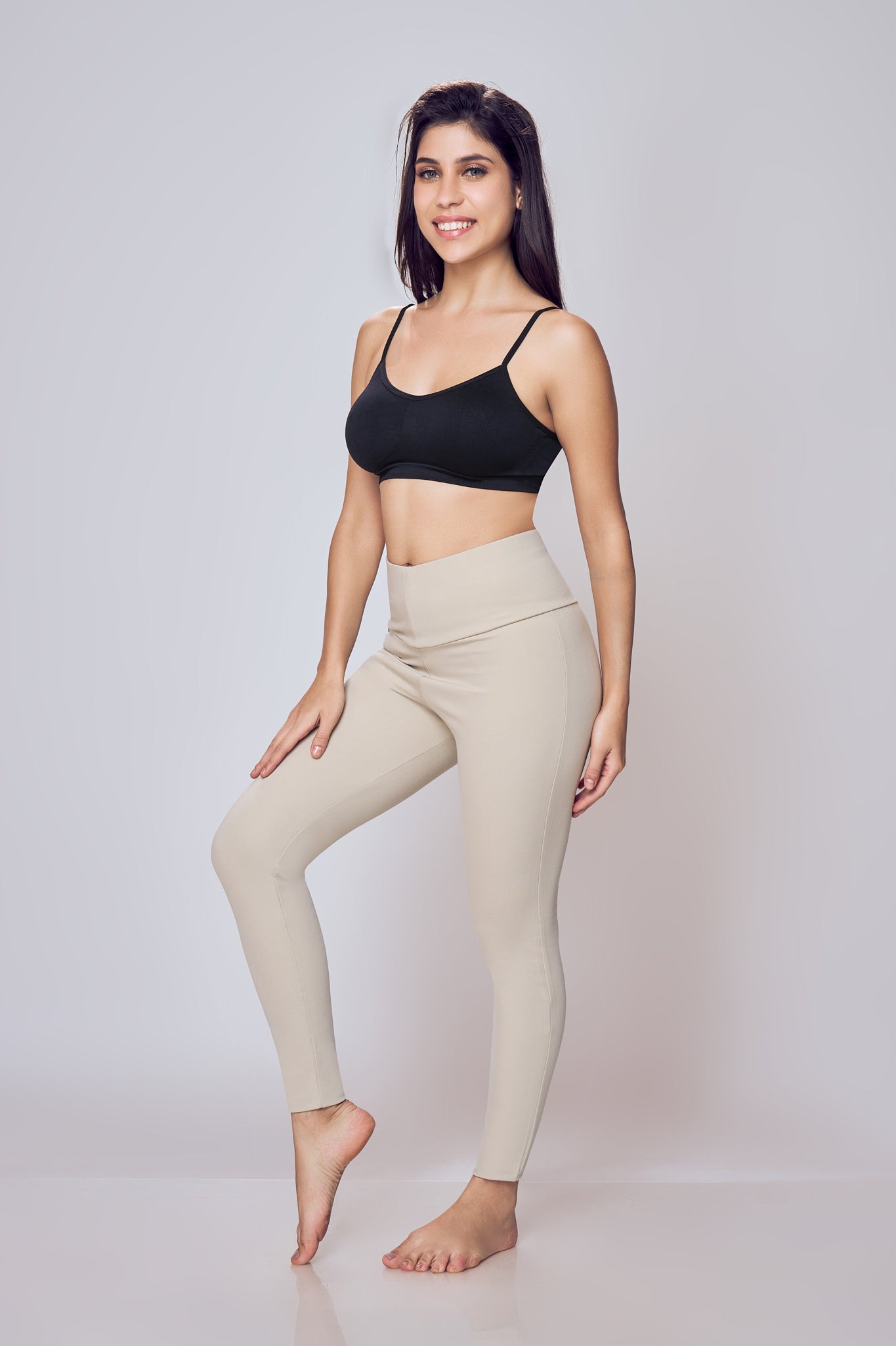High Waist Athletic Track Pants Women Side View – Lango