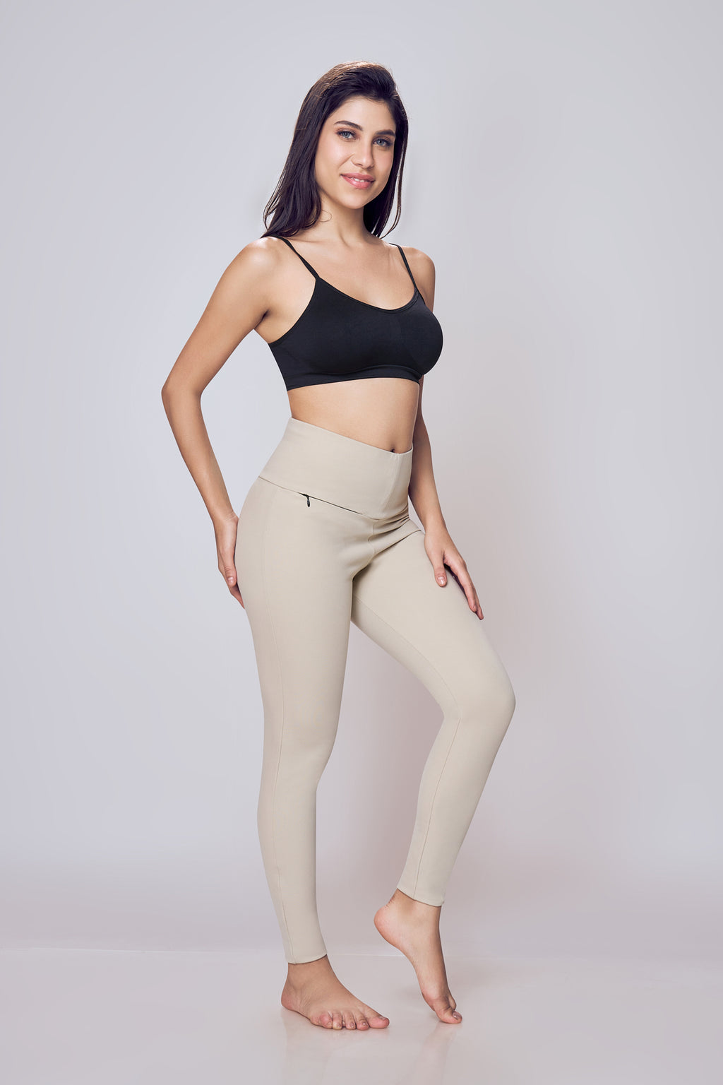 High Waist Athletic Track Pants Women Side View – Lango
