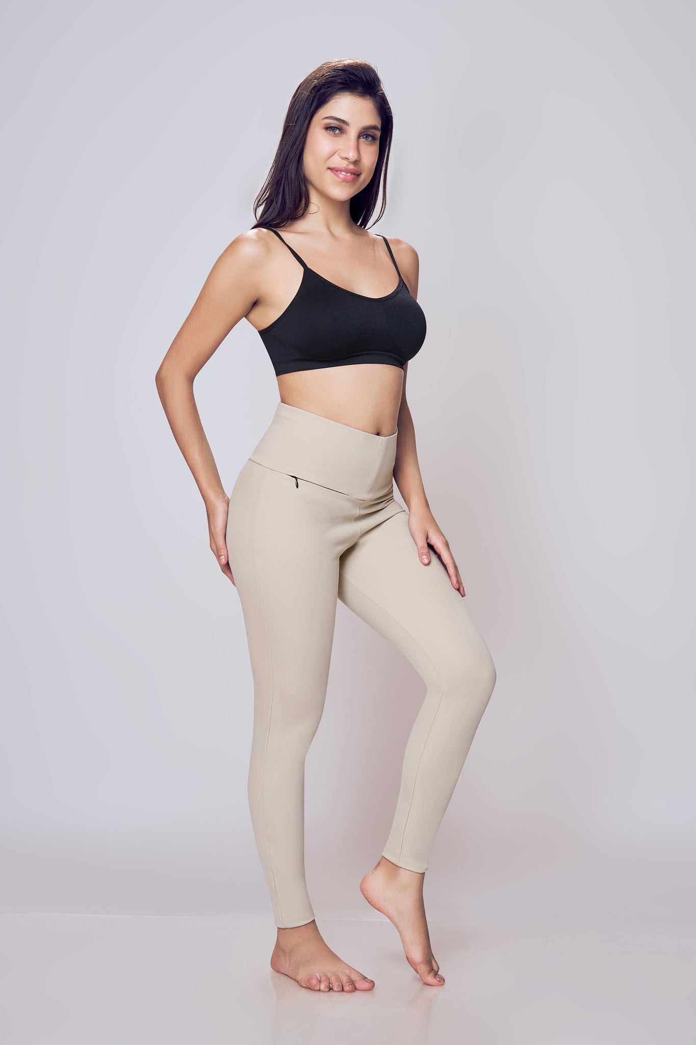 High Waist Athletic Track Pants Women Side View – Lango