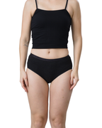 Lady Care Denim Hipster Underwear Solid Colours Black Grey Wine