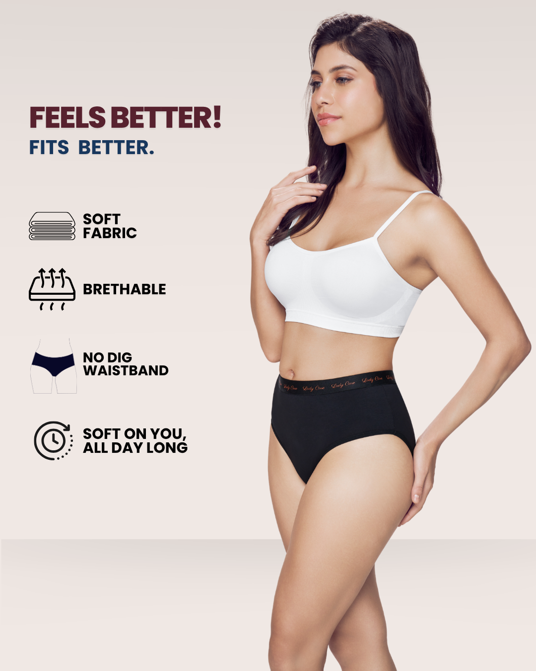 Lady Care Classy Hipster Panty – Pack of 3