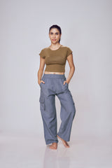 Relaxed High-Rise Cargo Pants