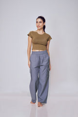 Relaxed High-Rise Cargo Pants