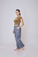 Relaxed High-Rise Cargo Pants