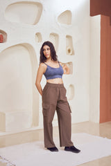 Relaxed High-Rise Cargo Pants