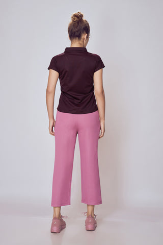 Cozy Polo Neck Cotton Tee - Soft Collared T-shirt