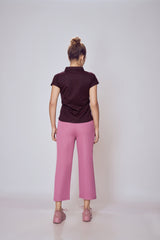 Cozy Polo Neck Cotton Tee