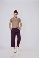 Cozy Polo Neck Cotton Tee