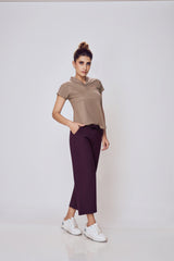 Cozy Polo Neck Cotton Tee