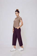 Cozy Polo Neck Cotton Tee