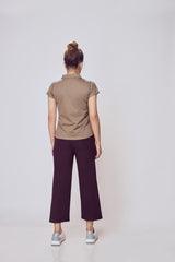 Cozy Polo Neck Cotton Tee