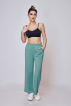 Lango Cosy Flared Track Pants for Women – Teal