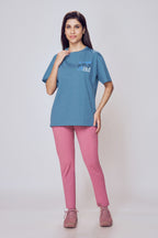 Lango FeatherLite Oversized T-Shirt Women – Air Force Blue