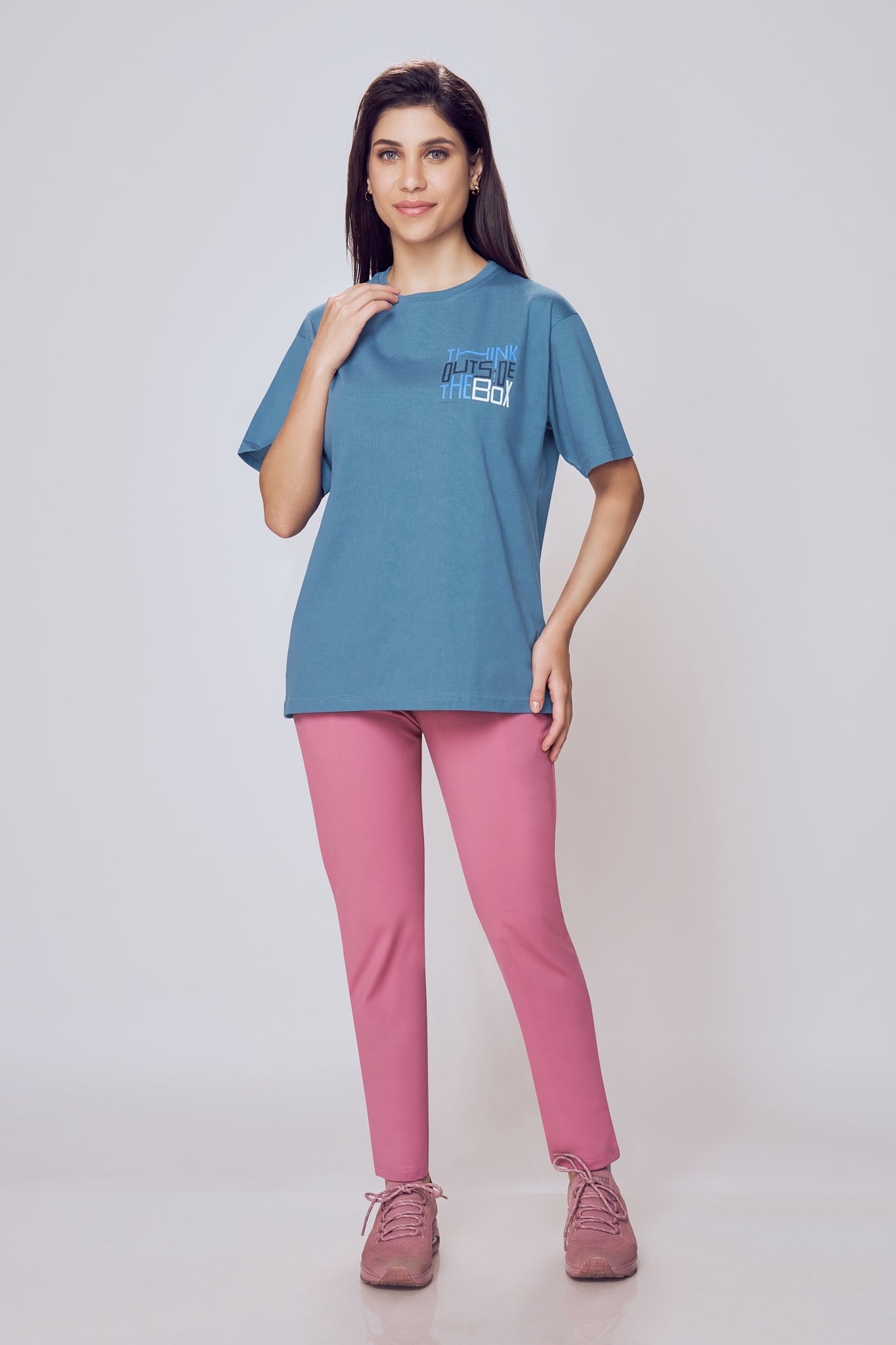 Lango FeatherLite Oversized T-Shirt Women – Air Force Blue