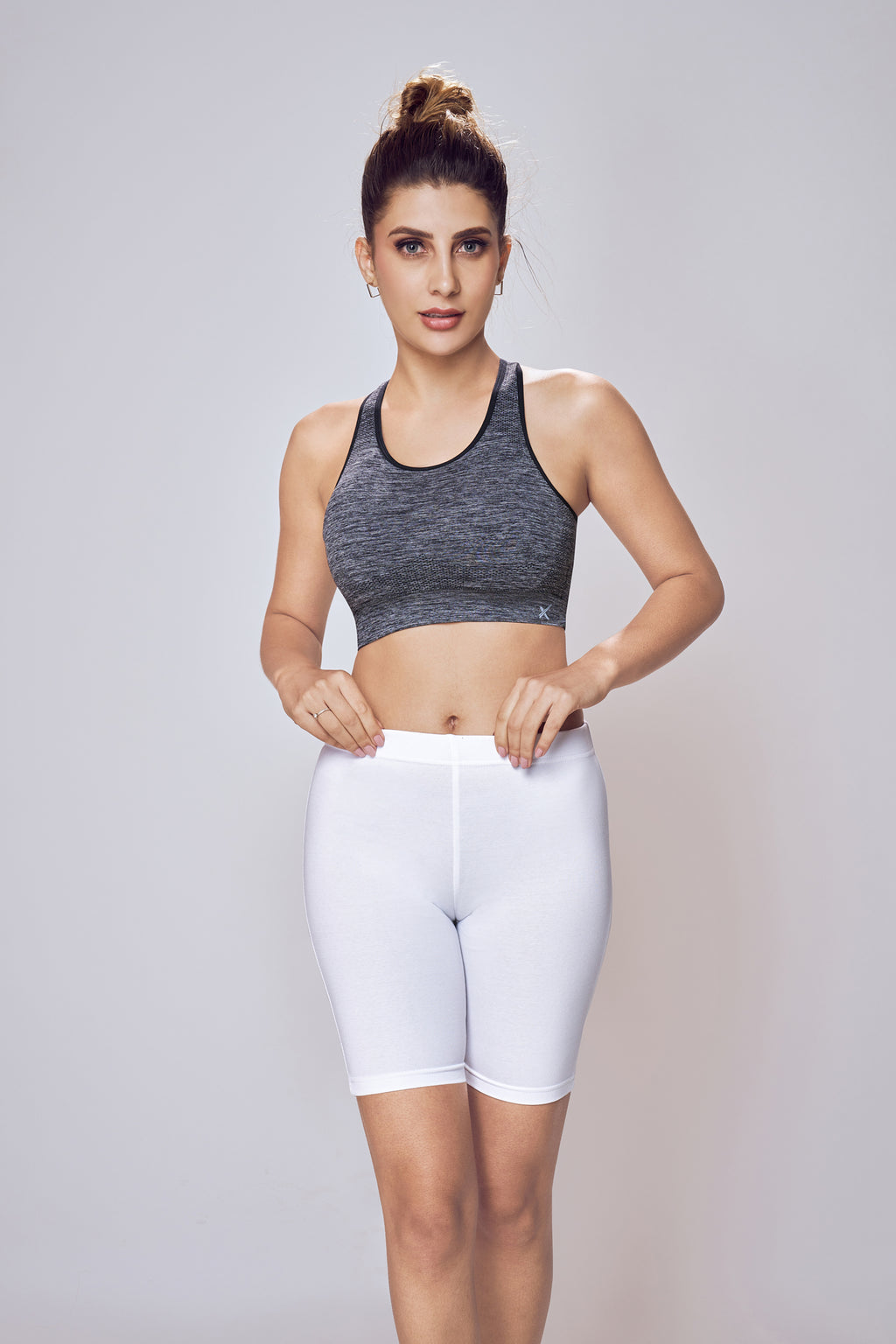 Lango FlexFit Cycling Shorts for Women – White