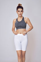Lango FlexFit Cycling Shorts for Women – White
