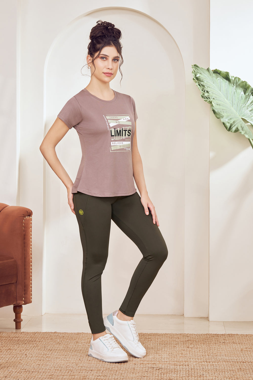 Lango Lite Printed Cotton T-Shirt Women – Fawn