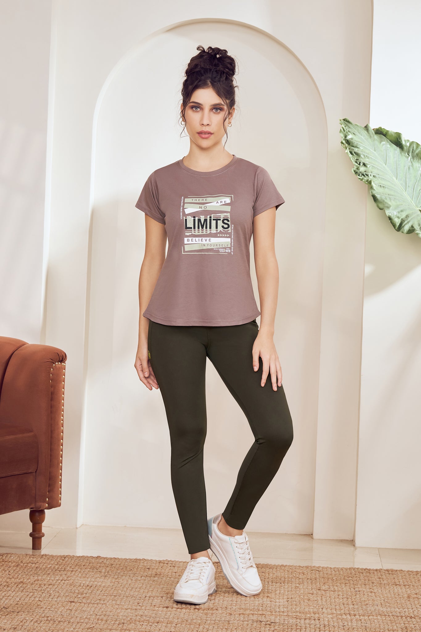 Lango Lite Printed Cotton T-Shirt Women – Fawn