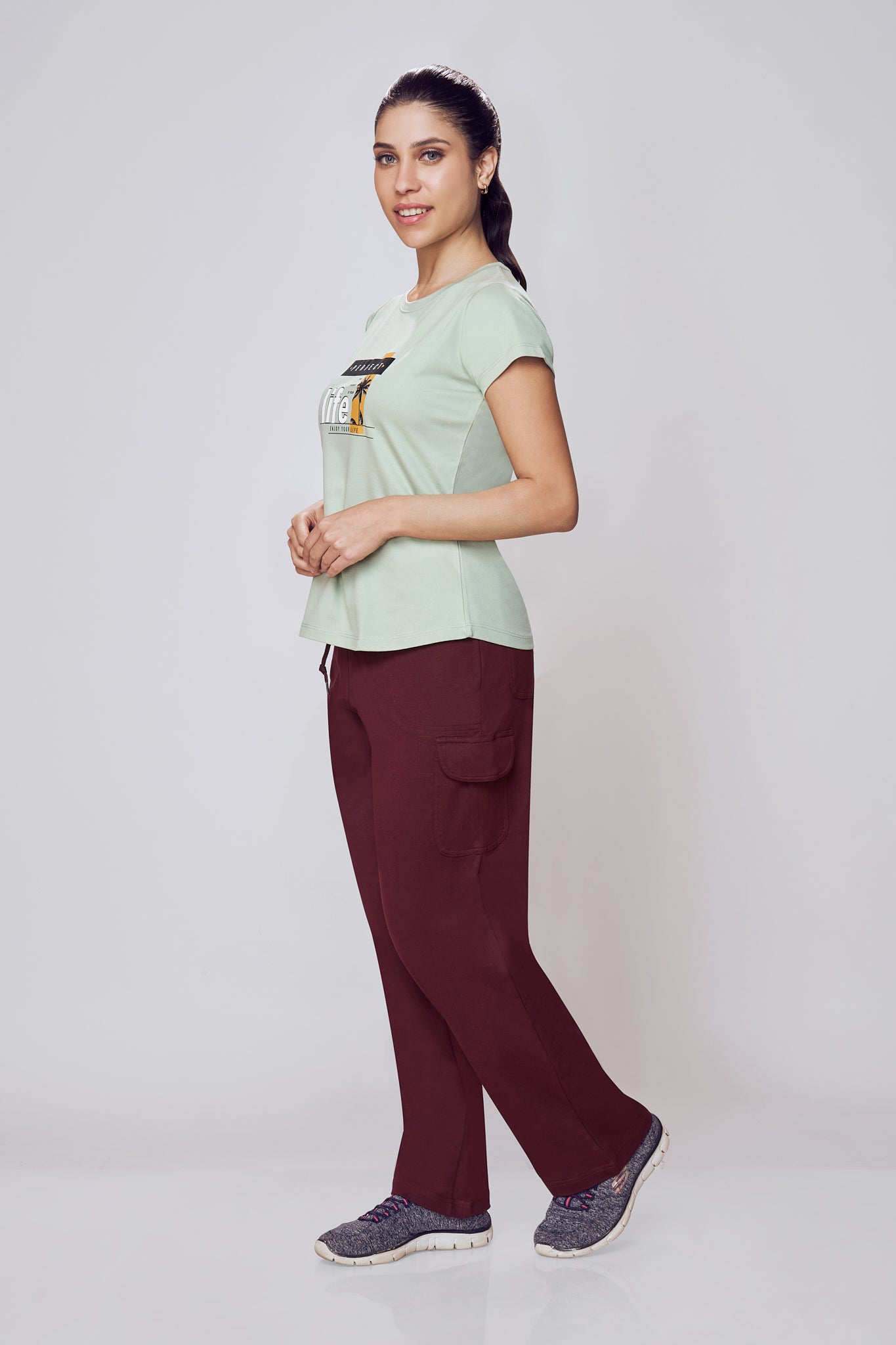 Lango Printed Cotton T-Shirt Women – Pista