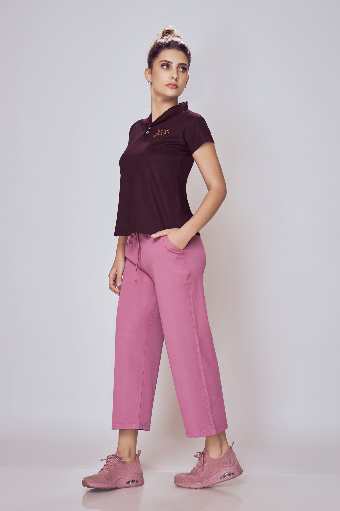 Lango Wide Leg Pants for Women – Onion Pink