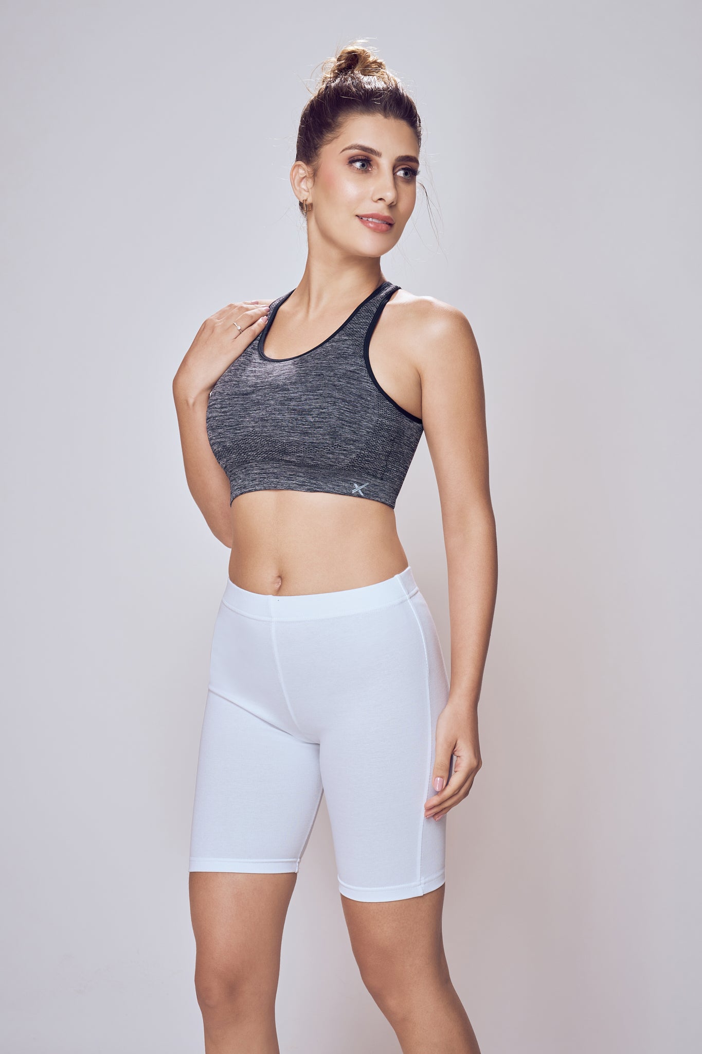 Stretchable Biker Shorts Women White – Lango FlexFit