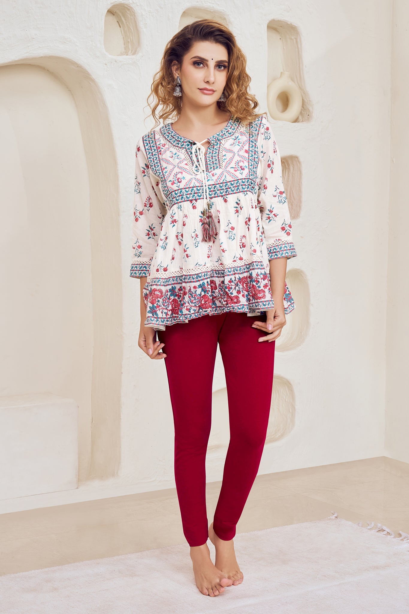 Lango Ultimate Kurti Pants for Women – Maroon