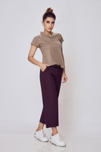 Lango Wide Leg Ankle Length Pants for Women – Wine