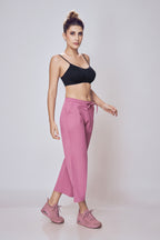 Wide Leg Ankle Pants Dusty Pink Women – Lango