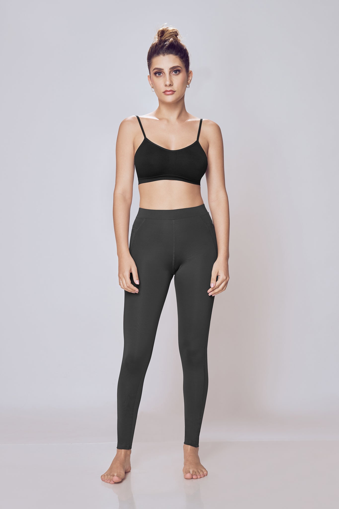 Women's Stretchable Workout Track Pants Grey – Lango
