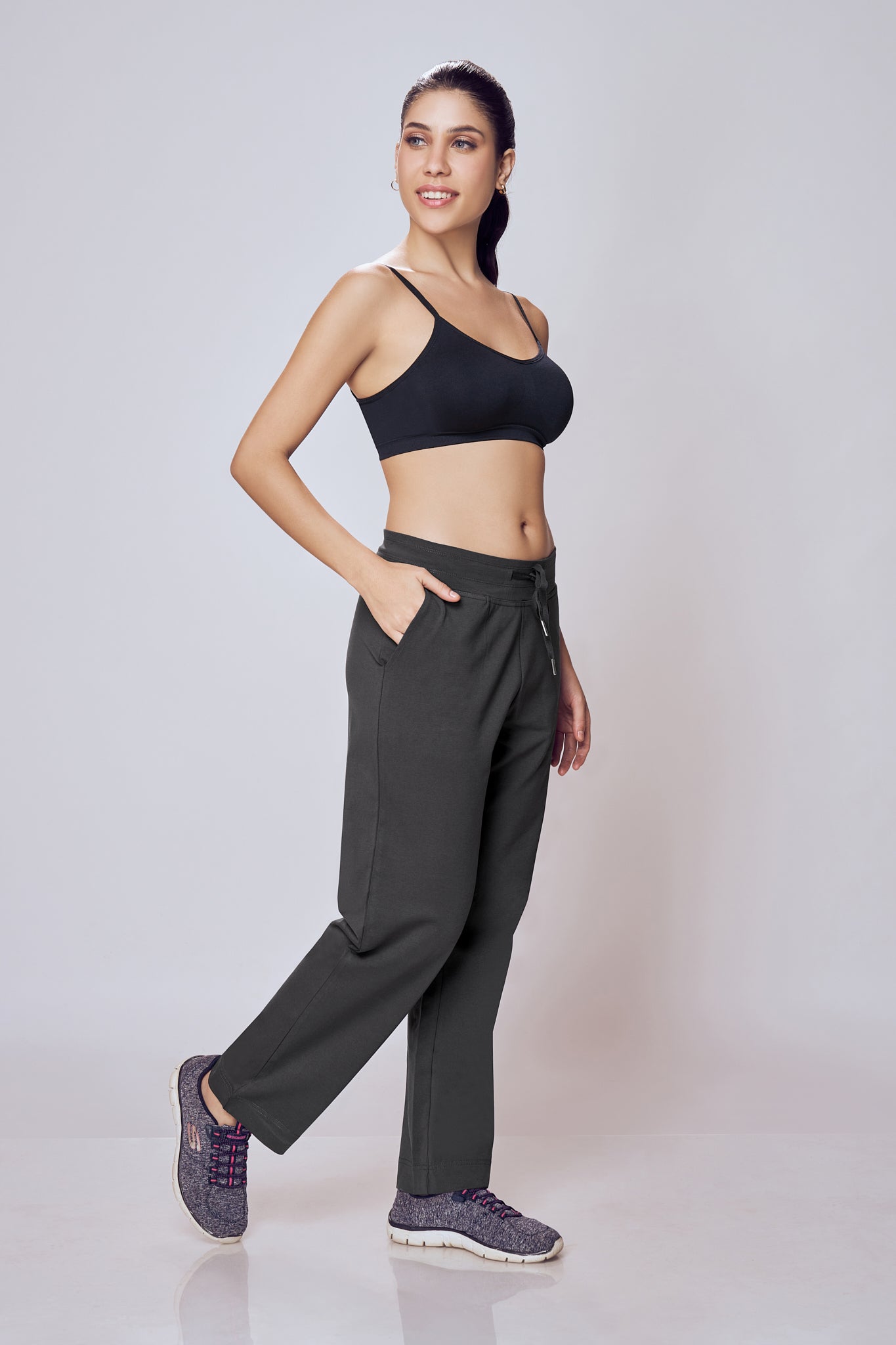 Women wearing Lango Classic Flex Track Pants casual gym wear