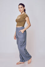 Women wearing Lango Relaxed Fit Cargo Pants casual wear