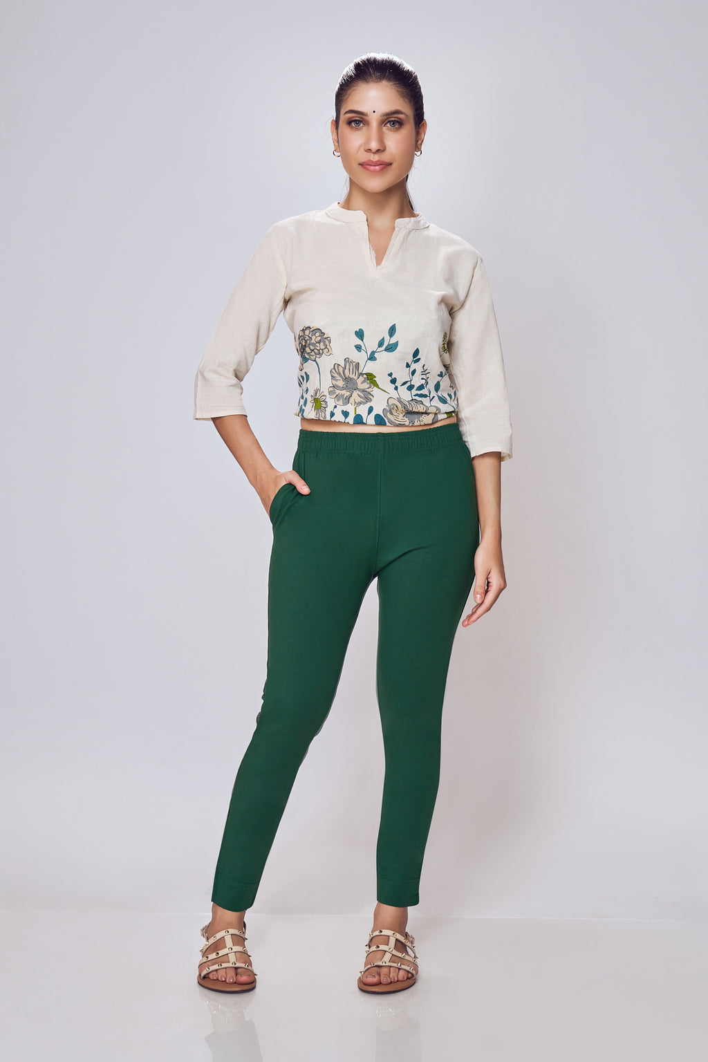 Lango Ultimate Kurti Pants for Women – Dark Green