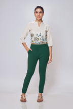 Lango Ultimate Kurti Pants for Women – Dark Green