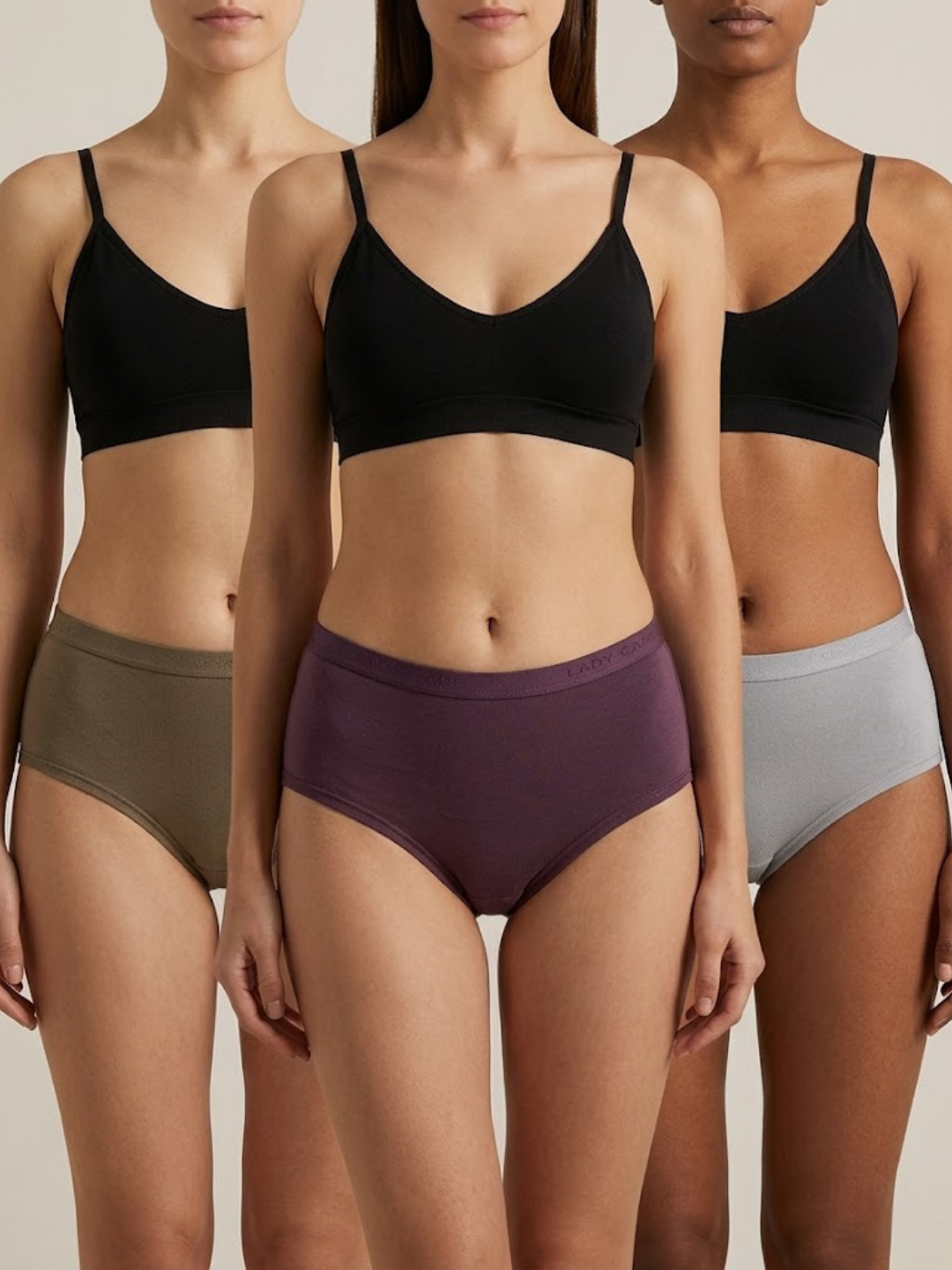 High Rise Full Coverage Cotton Elastane Hipster With Soft Waistband Sunayna - Assorted (Pack of 3)